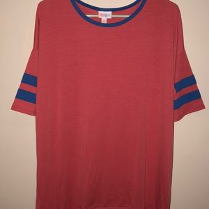 Pink and blue LuLaRoe Irma